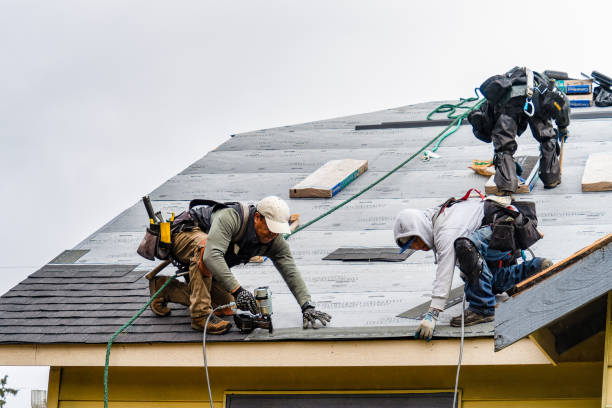 Professional Gutter Installation technician working in Denmark, WI
